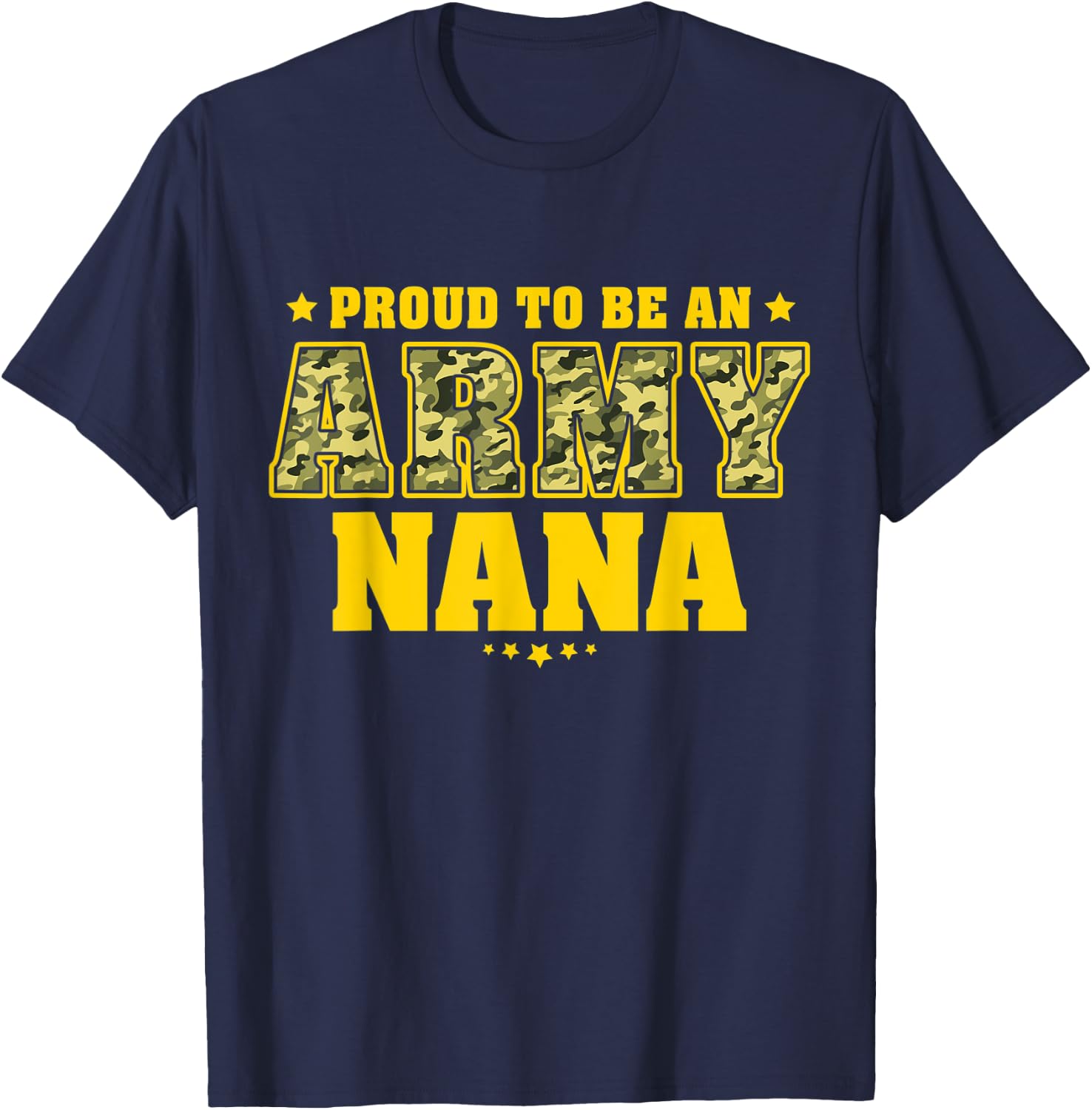 Proud To Be An Army Nana US Flag Pride Military Grandmother T-Shirt - T-Shirt | Navy