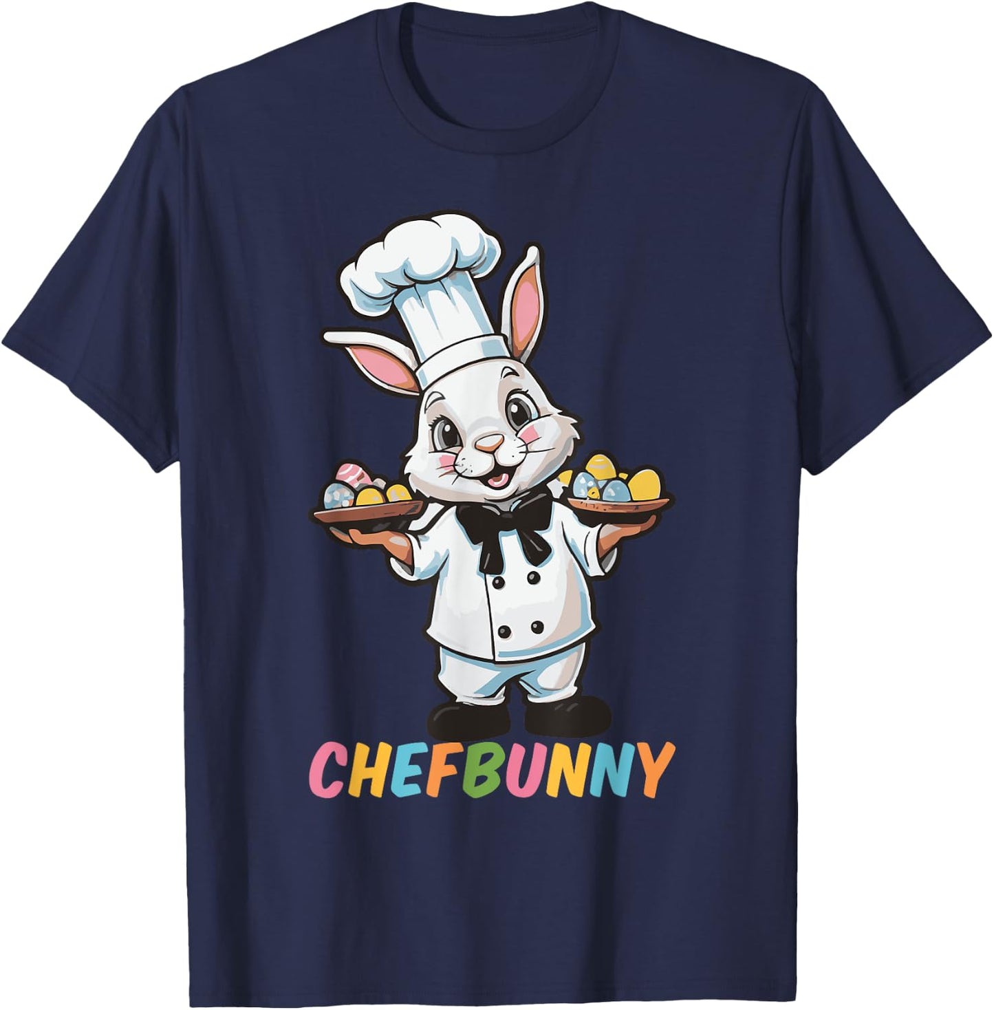 Chefbunny Cook Hare Funny Easter Day Men Women Easter Bunny T-Shirt - T-Shirt | Navy