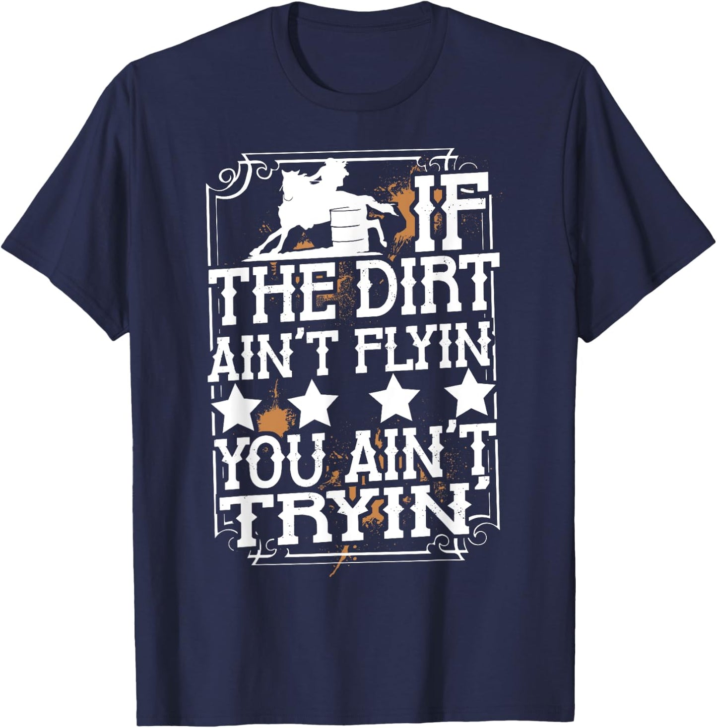Barrel Race Horse Racer - Barrel Racing Show T-Shirt - T-Shirt | Navy