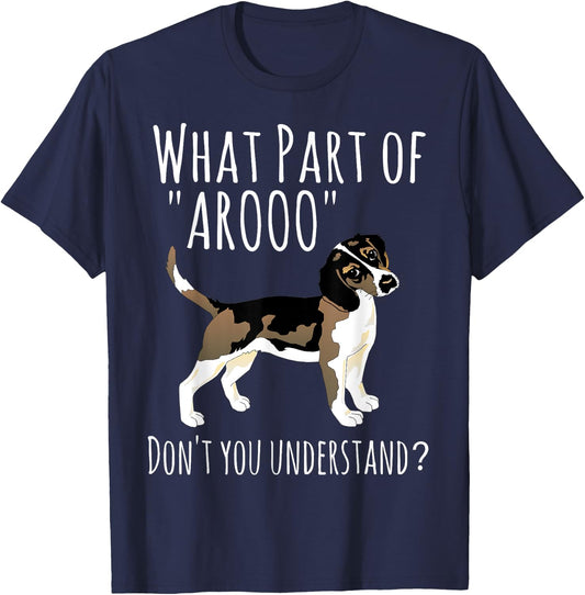 Beagle Lover Shirt - Beagle - What Part AROO Shirt T-Shirt - T-Shirt | Navy