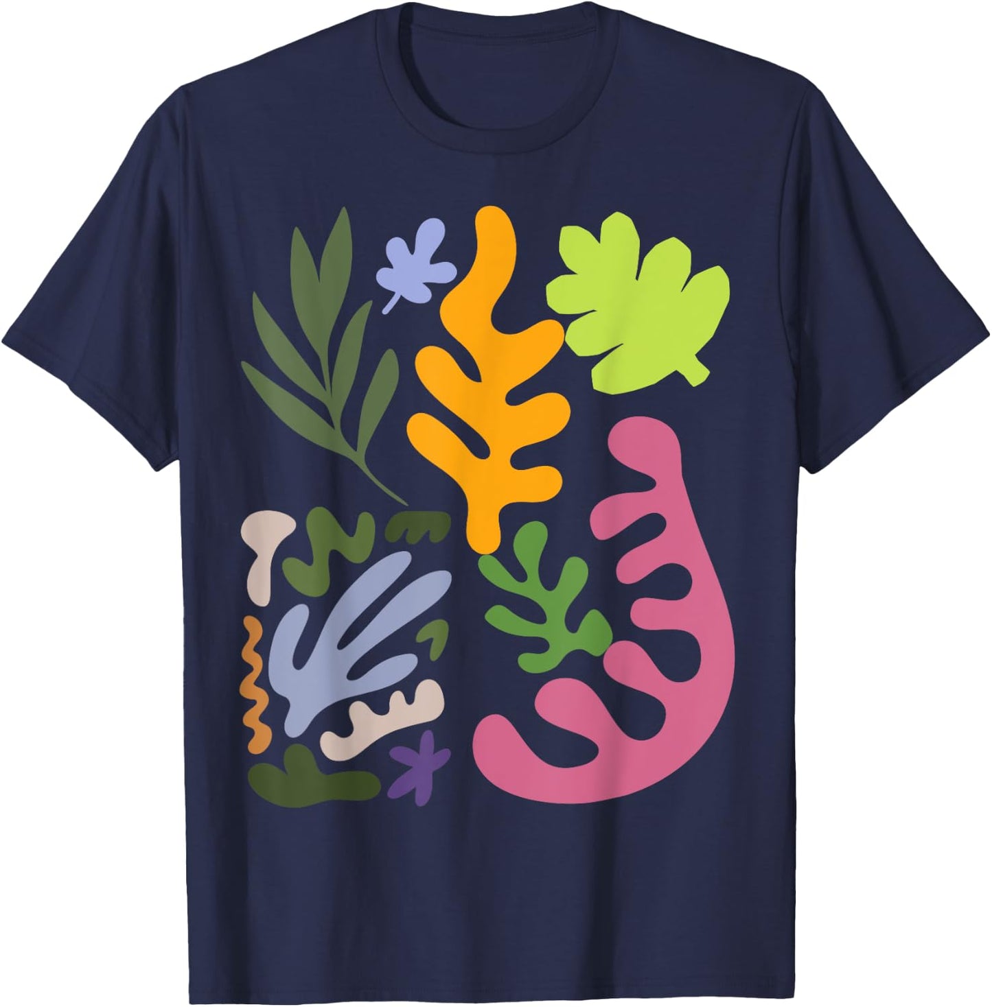Matisse Painting Aesthetic artificial flower Abstract Autumn T-Shirt - T-Shirt | Navy