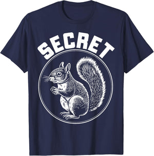Secret Squirrel Animal Lover Graphic T-Shirt - T-Shirt | Navy