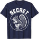 Secret Squirrel Animal Lover Graphic T-Shirt - T-Shirt | Navy
