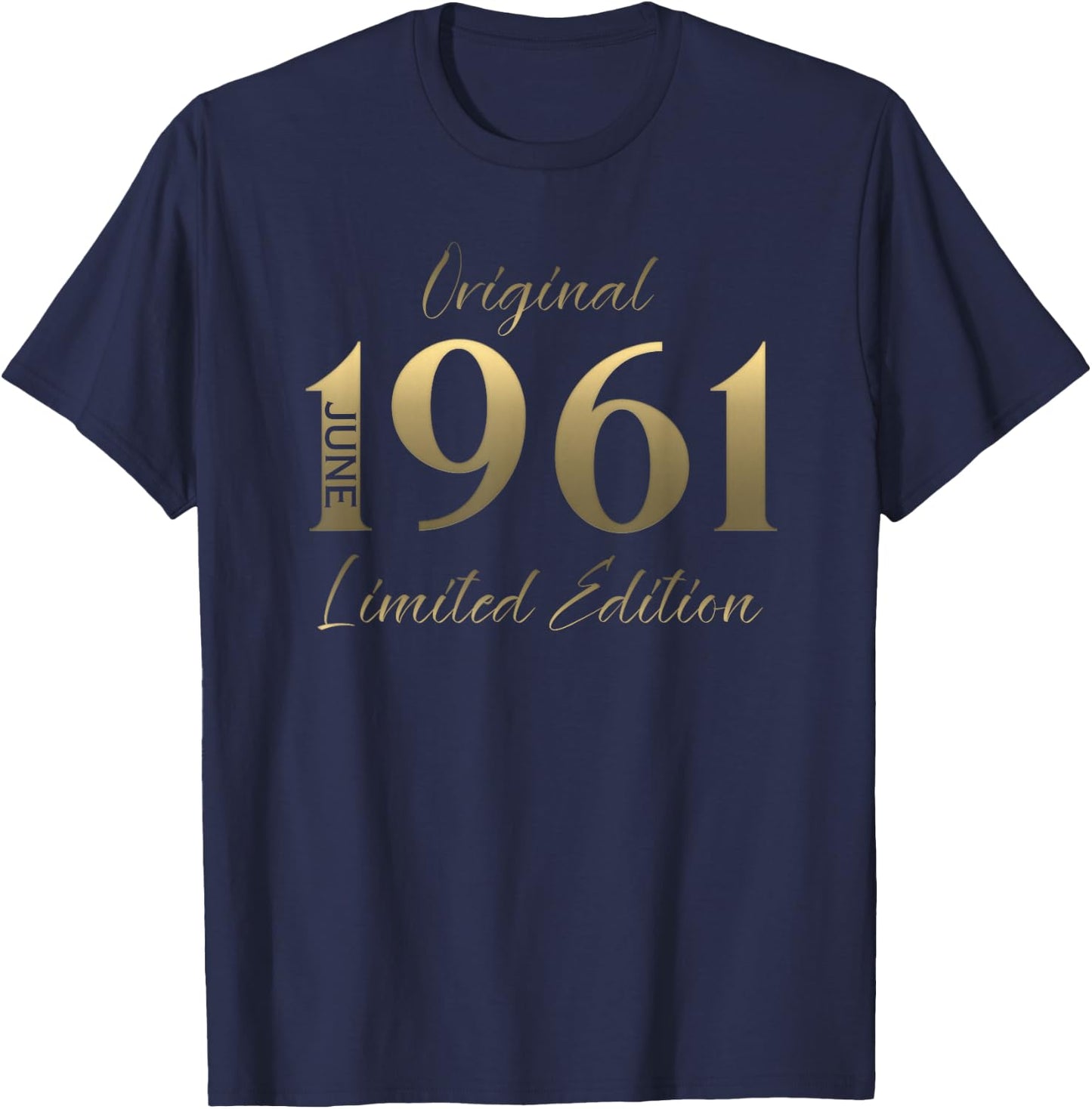 65 Ans Anniversaire Homme Cadeau Juin 1961 Vintage T-Shirt - T-Shirt | Navy