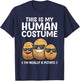 Funny Potato Costume Women Kids Adult Potato Novelty T-Shirt - T-Shirt | Navy