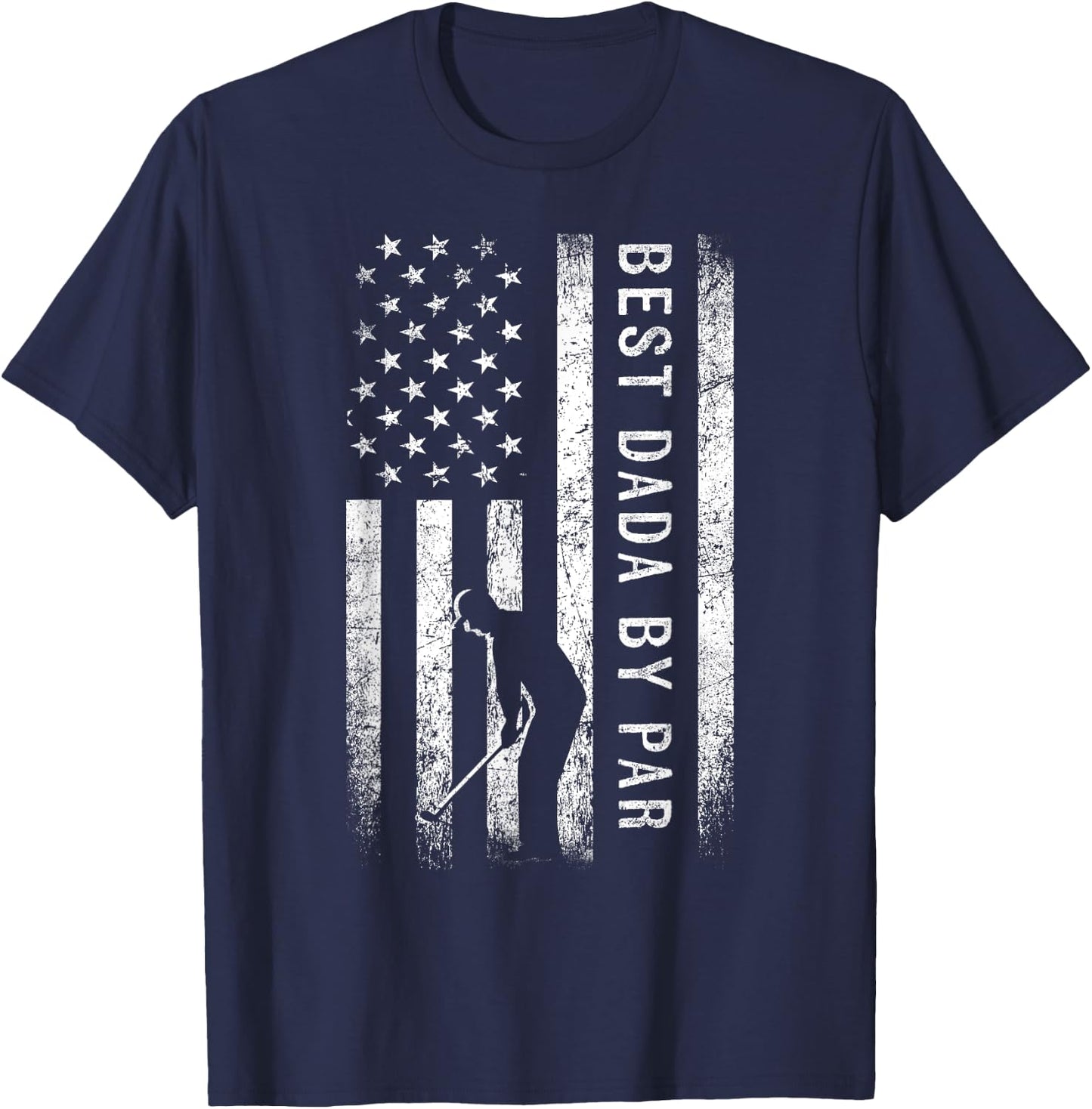 Best Dada By Par Golfing Gifts Dada Father's Day Golf T-Shirt - T-Shirt | Navy