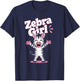 Zebra Girl | Childrens Zebras Product Youth Kids Girls Zebra T-Shirt - T-Shirt | Navy