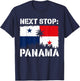 Panama City Next Stop Panama Flag Tropical Beach Vacation Women T-Shirt - T-Shirt | Navy