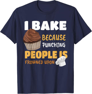 Funny Cupcake Baker Cake Pastry Breadmaking Baking Lover Gag T-Shirt - T-Shirt | Navy