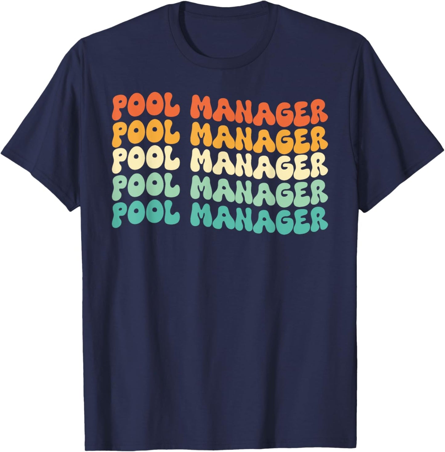 Groovy Pool Manager Job Title T-Shirt - T-Shirt | Navy