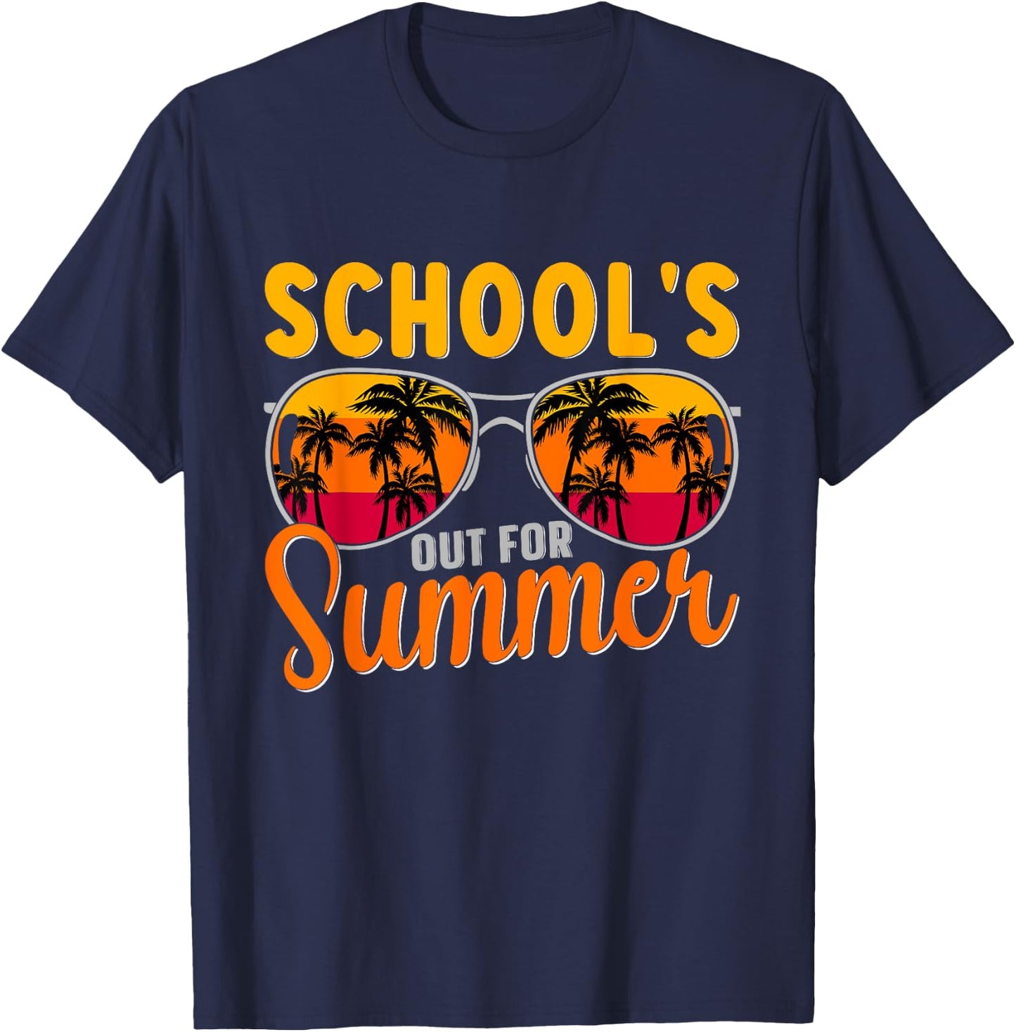 Die Schule ist im Sommer aus Schools Out For Summer T-Shirt - T-Shirt | Navy
