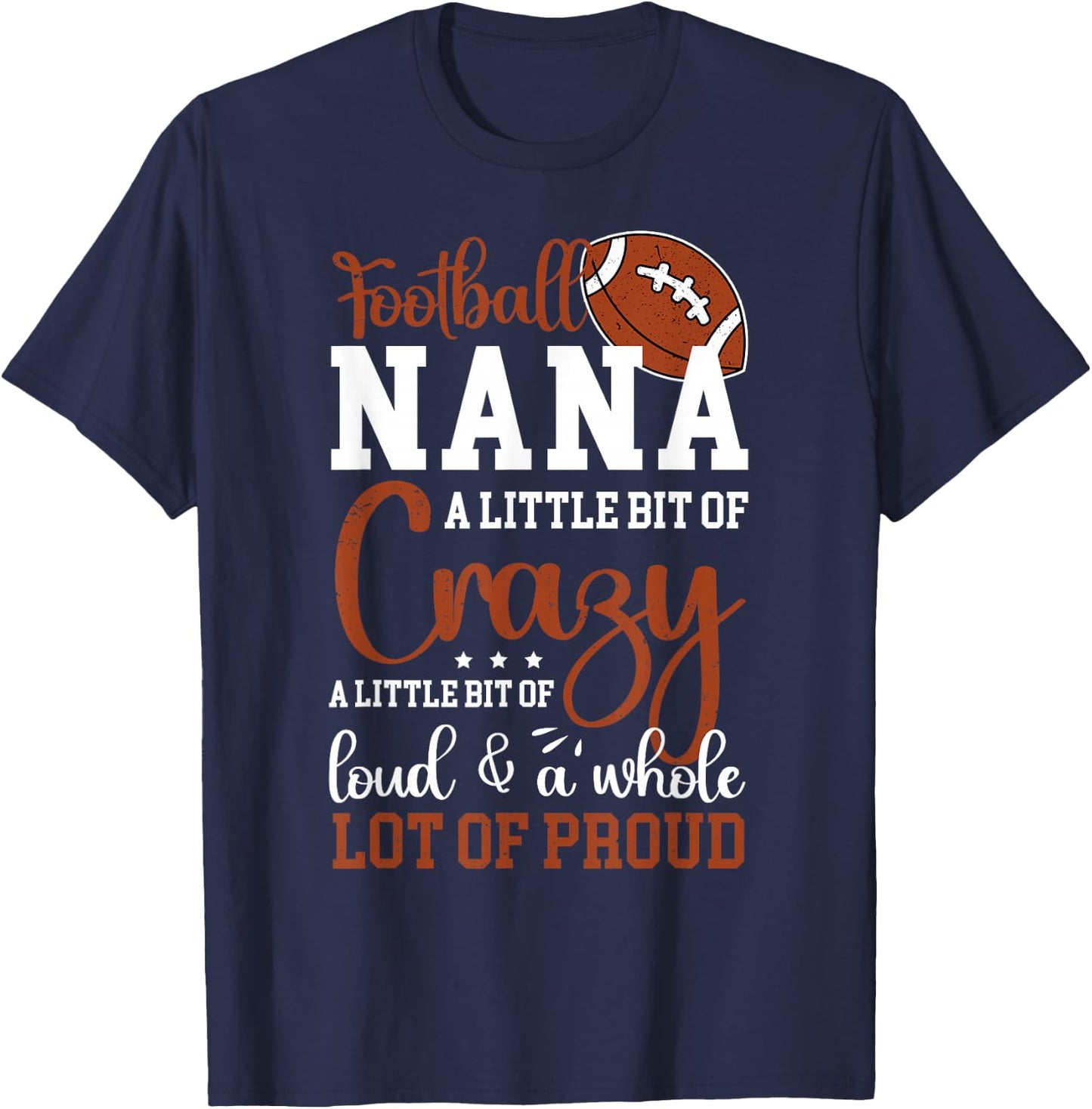 Football Nana Proud Nana of A Football Player T-Shirt - T-Shirt | Navy