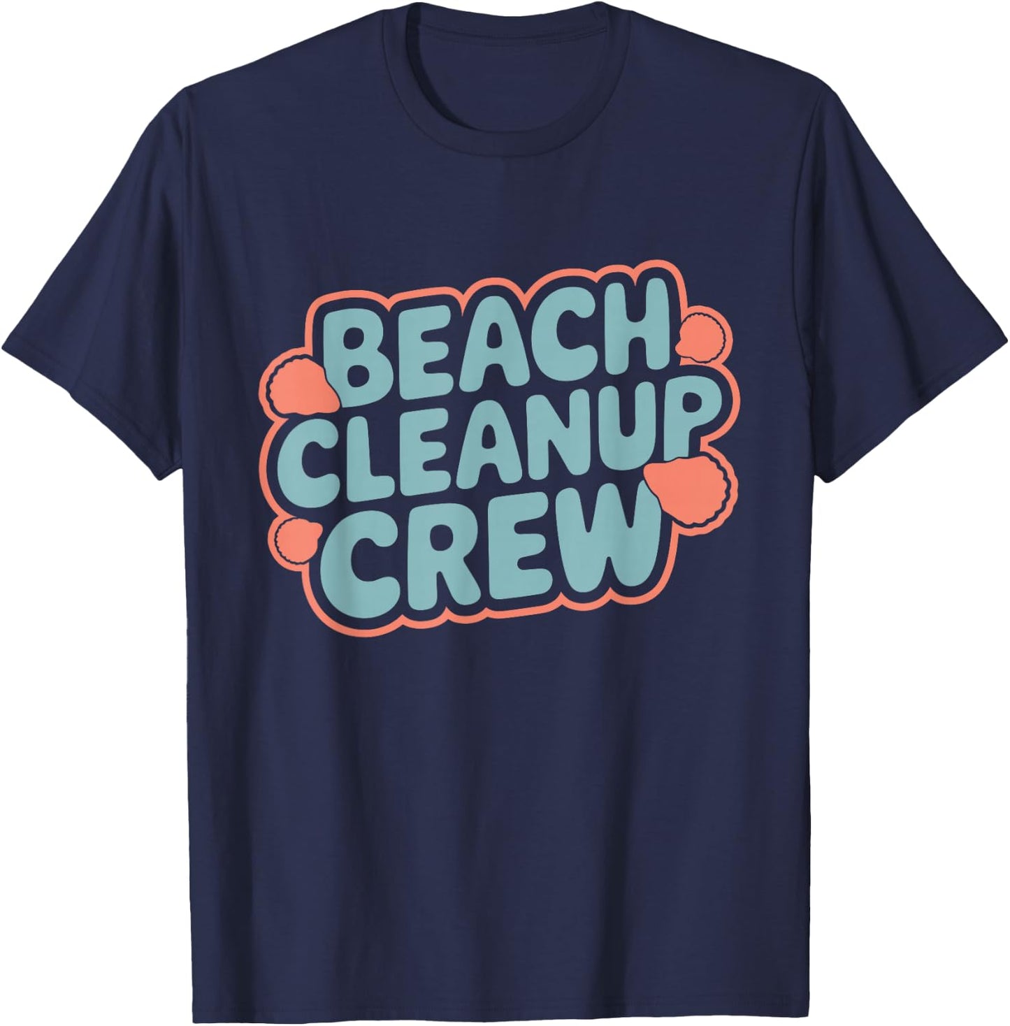 Beach Clean-Up Volunteer Ocean Conservation Eco-Friendly T-Shirt - T-Shirt | Navy
