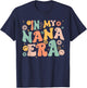 In My Nana Era Groovy Retro Cool for Grandma Mother's Day T-Shirt - T-Shirt | Navy