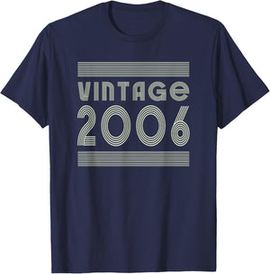 Vintage 2006 T Shirts Retro Funny 2006 Birthday T-Shirt - T-Shirt | Navy