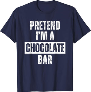 Pretend I'm a Chocolate Bar Halloween Costume T-Shirt - T-Shirt | Navy