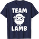 Quote Little Cute Baby Sheep Simple team Lamb T-Shirt - T-Shirt | Navy