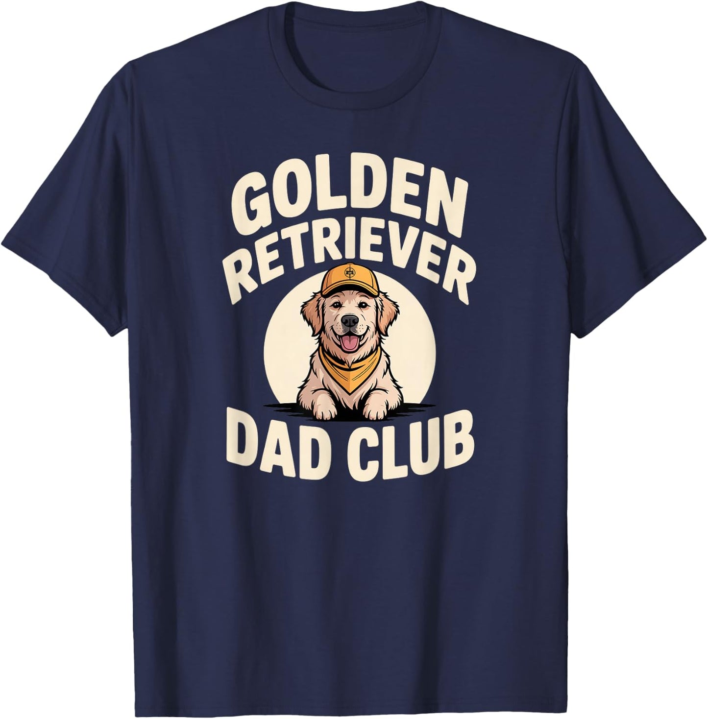 Golden Retriever Dog Dad Club Dog Breed Dad T-Shirt - T-Shirt | Navy