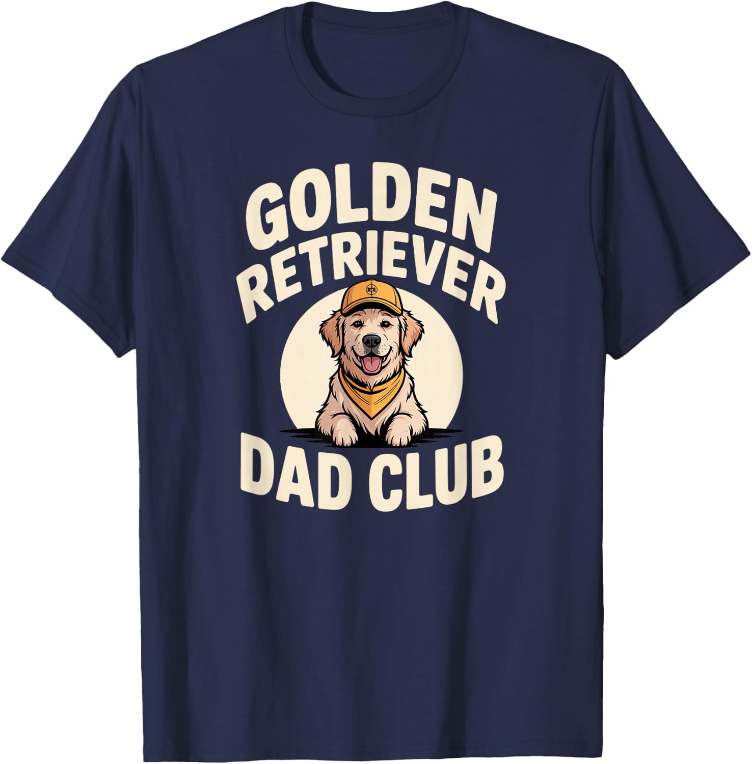Golden Retriever Dog Dad Club Dog Breed Dad T-Shirt - T-Shirt | Navy