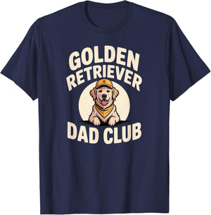 Golden Retriever Dog Dad Club Dog Breed Dad T-Shirt - T-Shirt | Navy