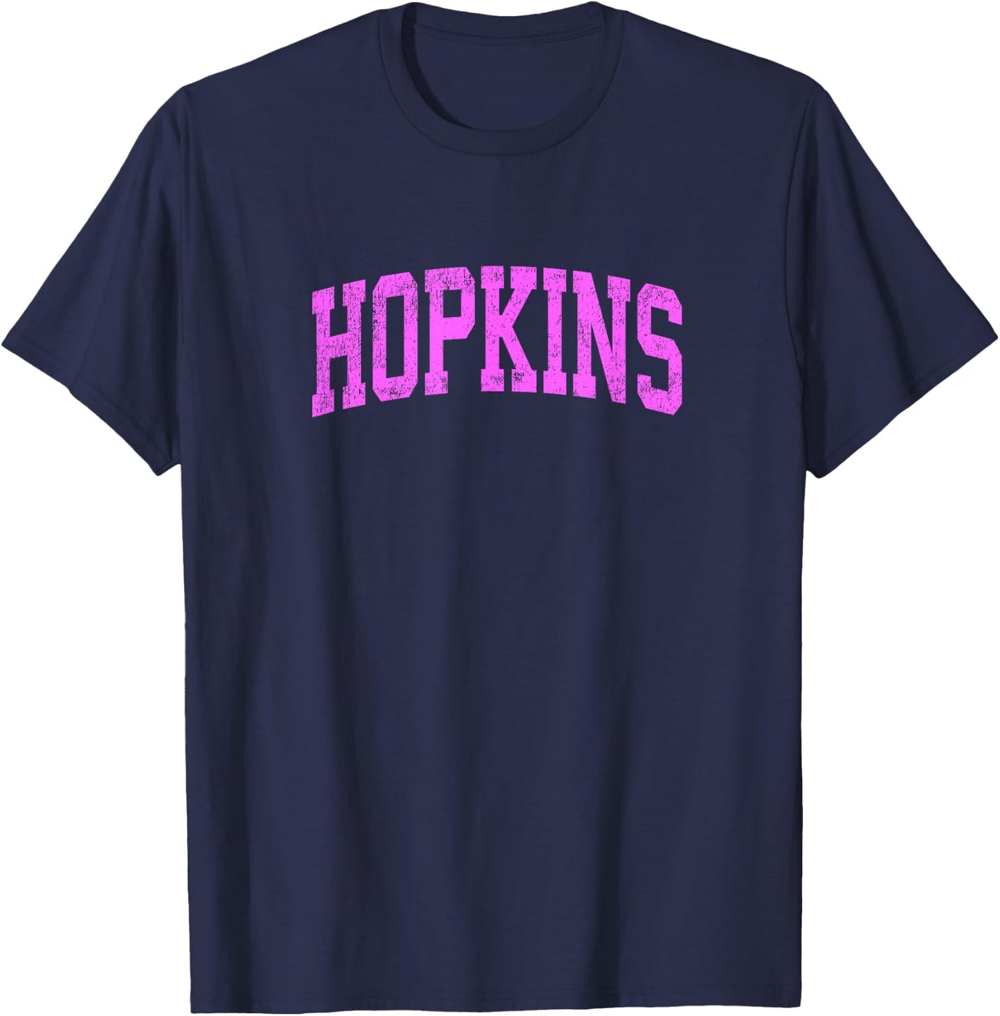 Hopkins Minnesota MN Vintage Athletic Sports Pink Design T-Shirt - T-Shirt | Navy