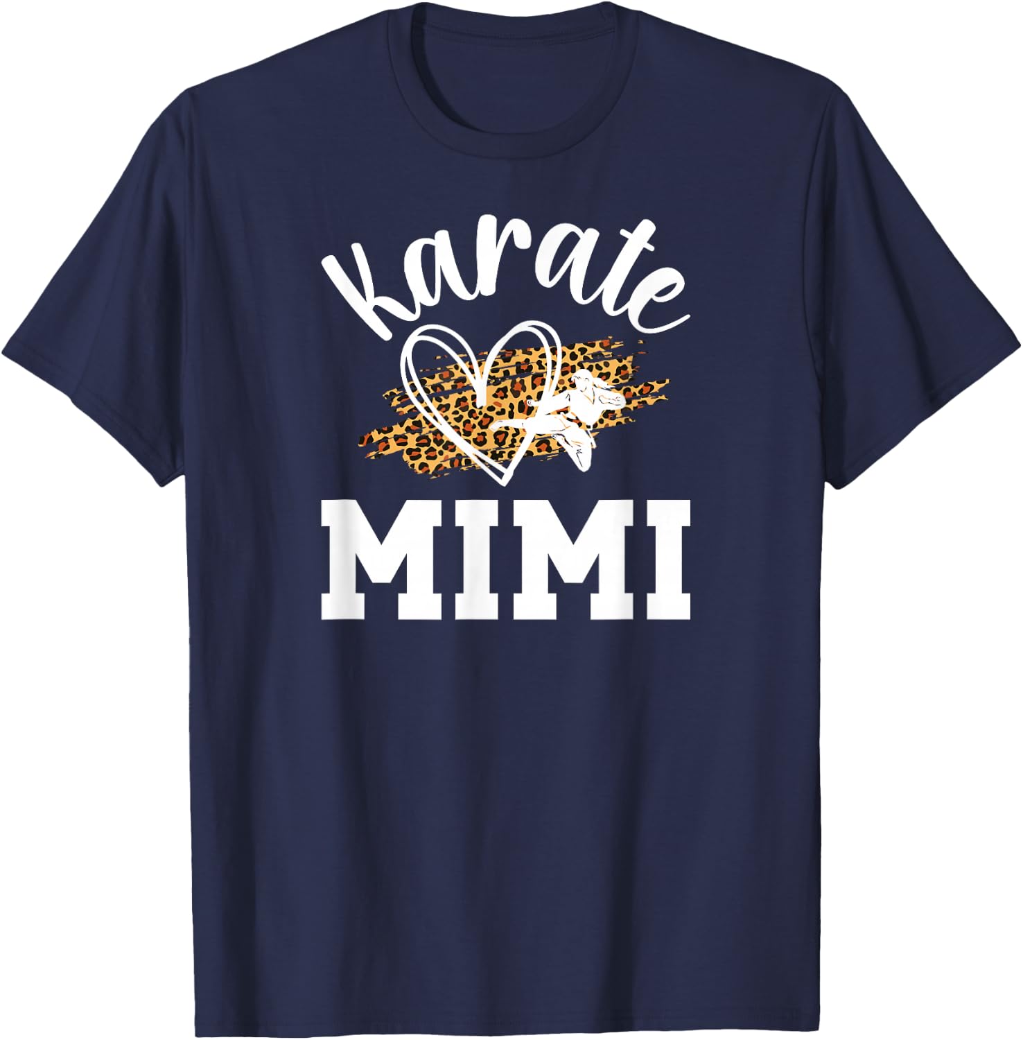 Karate Mimi Leopard Karate Mimi Grandma T-Shirt - T-Shirt | Navy