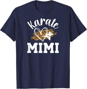 Karate Mimi Leopard Karate Mimi Grandma T-Shirt - T-Shirt | Navy
