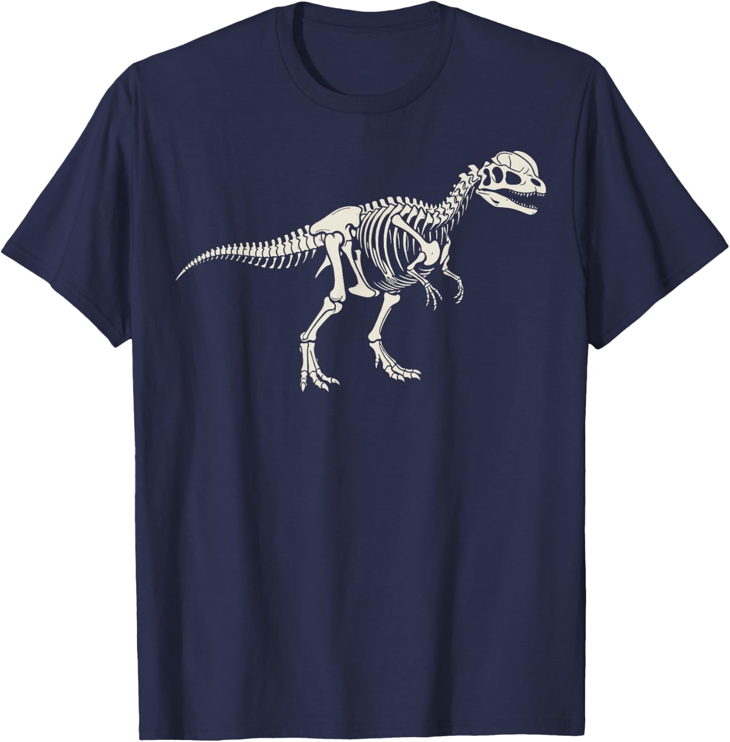 Dilophosaurus Skeleton Museum T-Shirt - T-Shirt | Navy