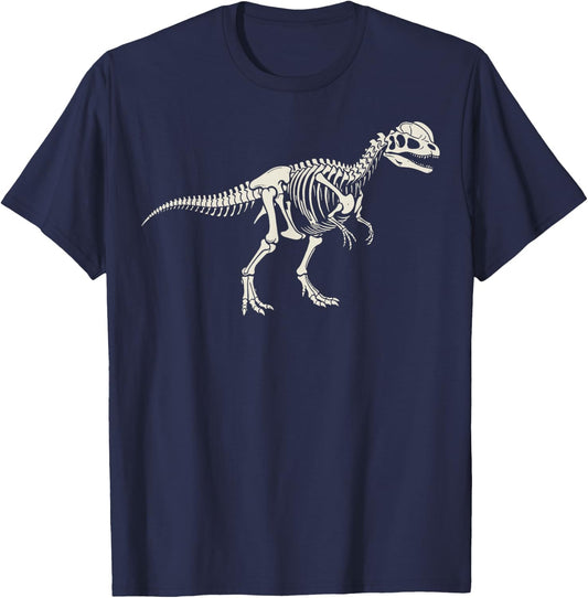 Dilophosaurus Skeleton Museum T-Shirt - T-Shirt | Navy