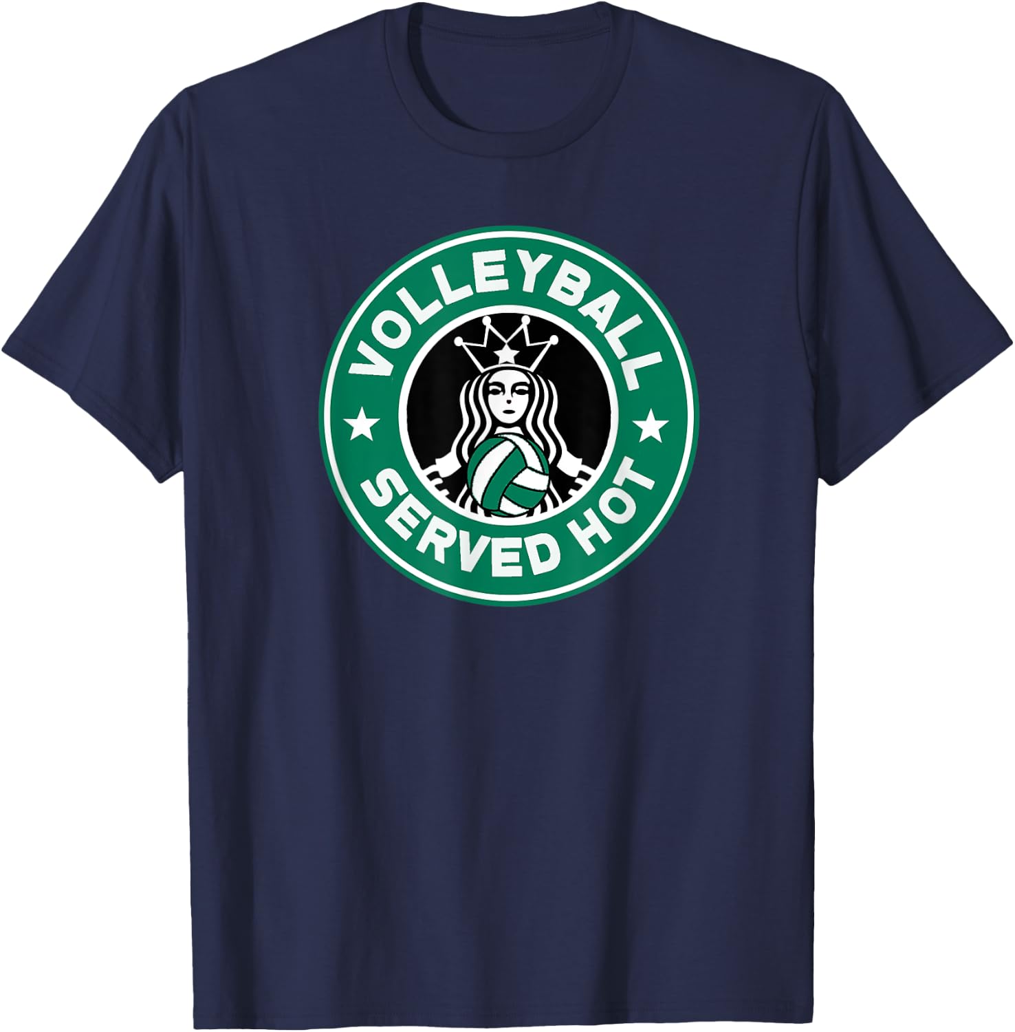 Funny Volleyball Served Hot Perfect for Teen Girl Players T-Shirt - T-Shirt | Navy
