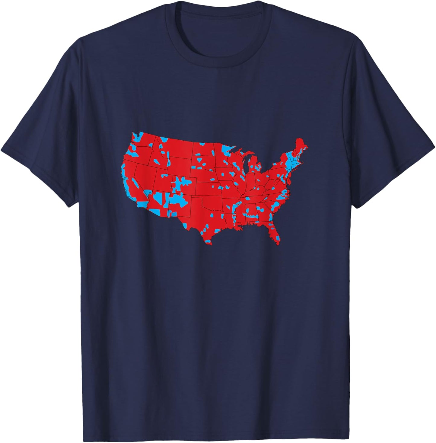 USA Map Election Results Trump T-Shirt - T-Shirt | Navy