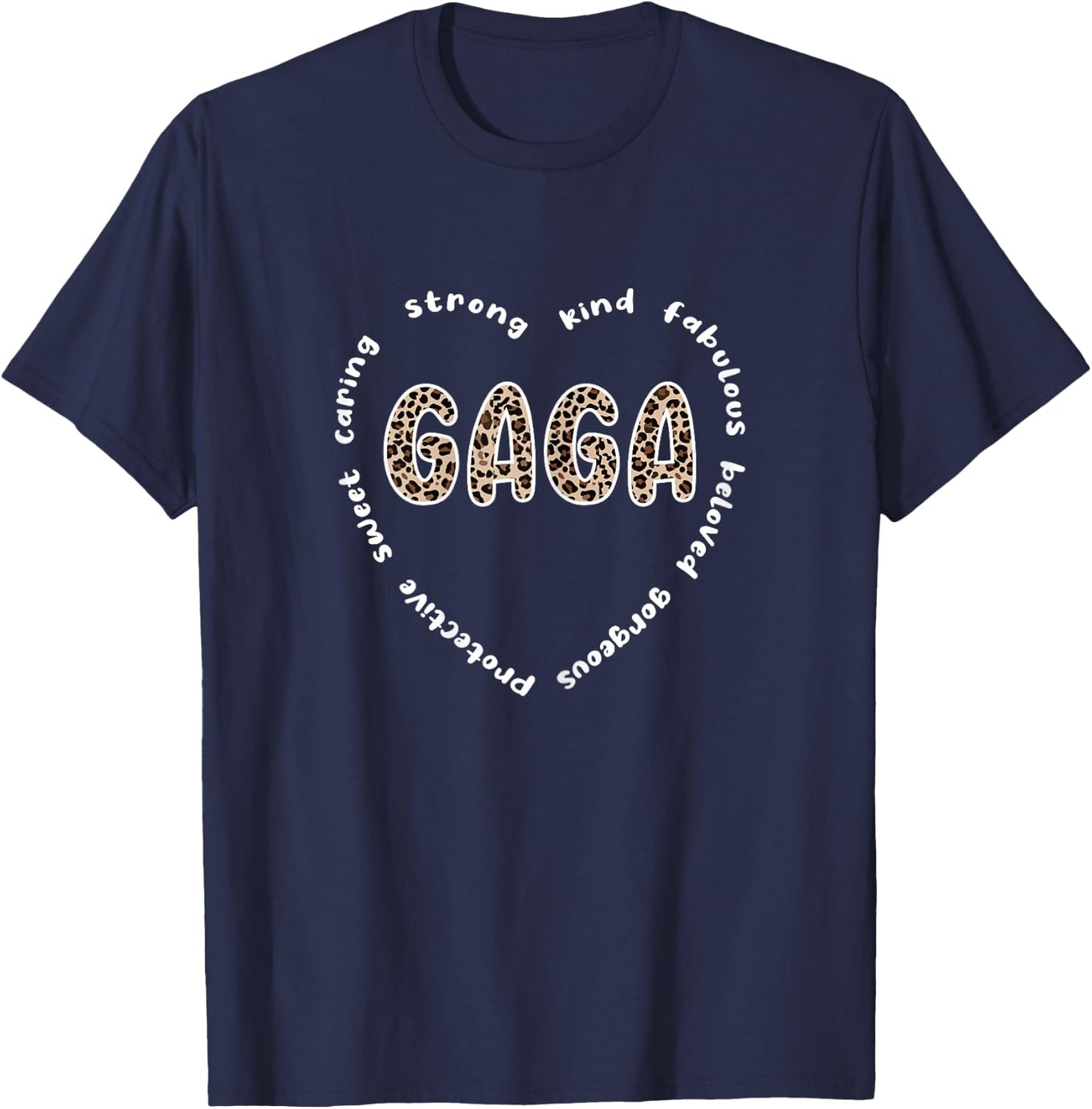 Gaga Heart | Gaga Grandmother Appreciation Gaga Grandma T-Shirt - T-Shirt | Navy