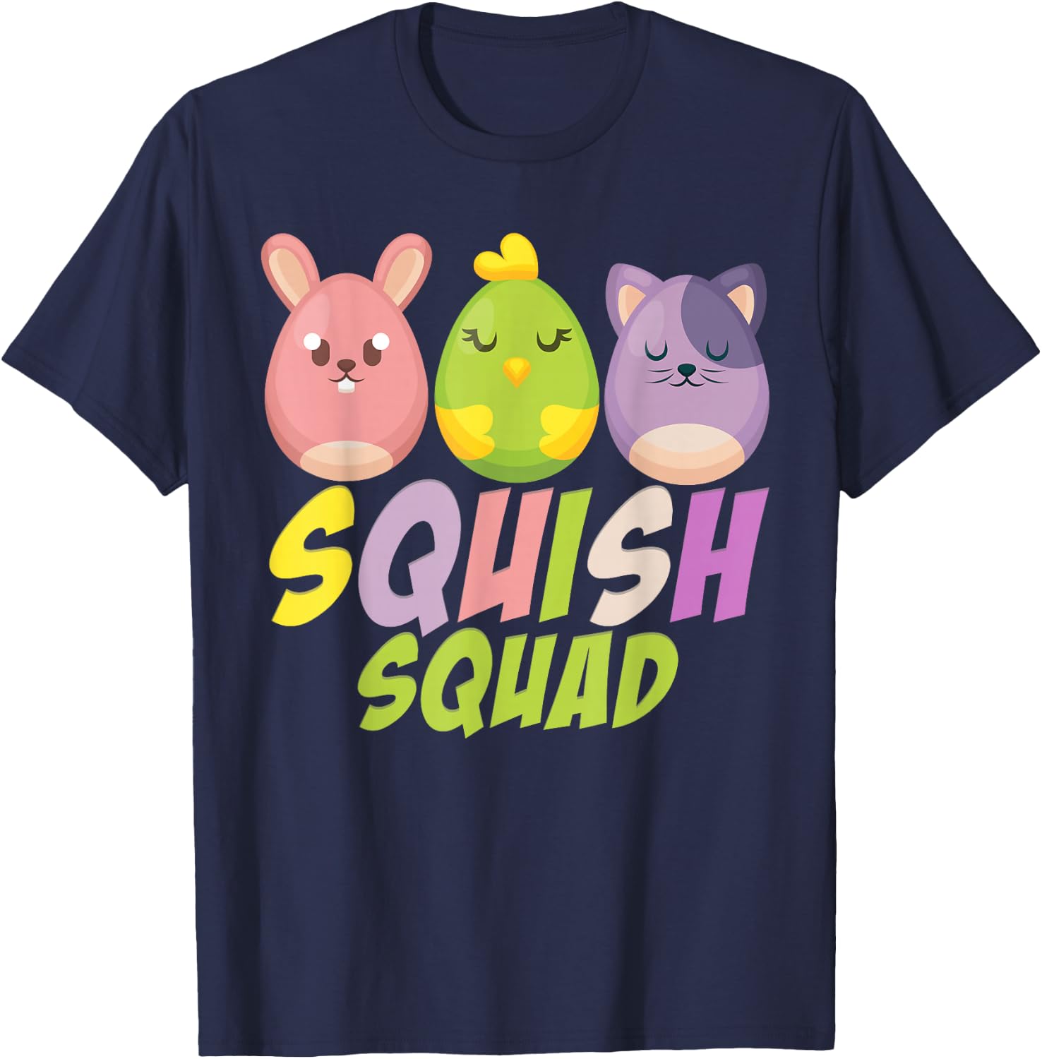 Squish Squad Clothing, Squishy Toy Era, Squishy Squad T-Shirt - T-Shirt | Navy