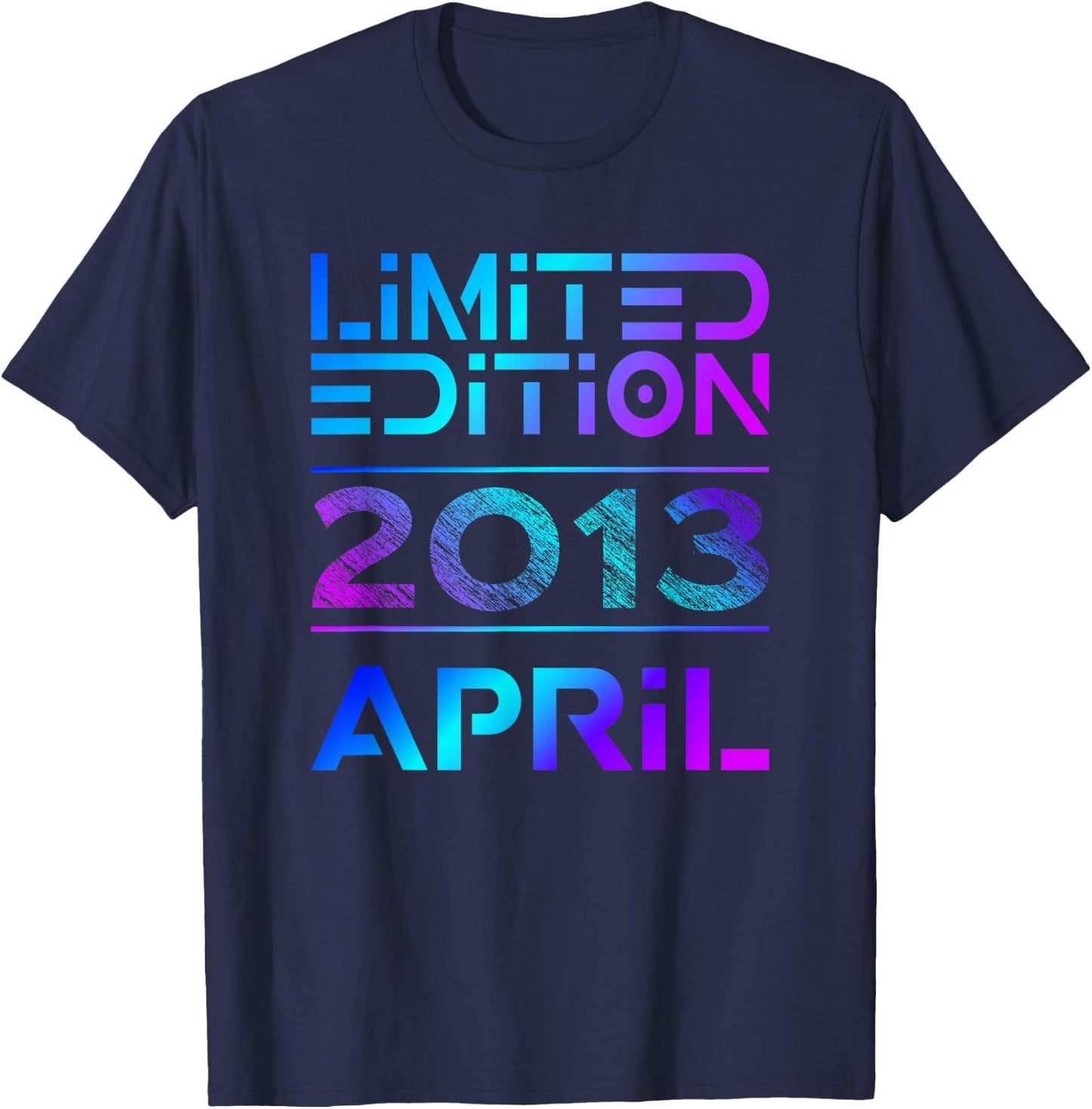 Limited Edition April 2013 Junge Mädchen 13. Geburtstag T-Shirt - T-Shirt | Navy