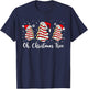Oh Christmas Tree Cake Santa Hat Matching Family Xmas Pajama T-Shirt - T-Shirt | Navy