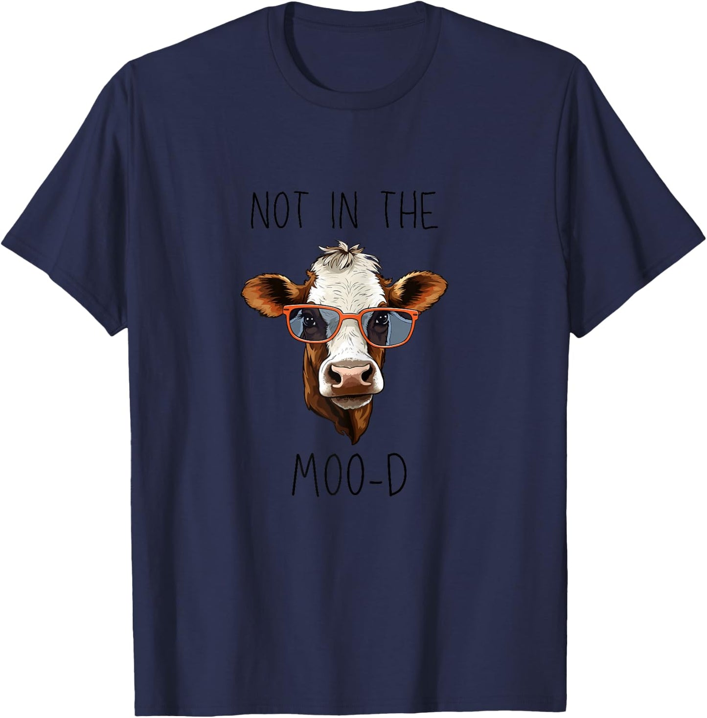 Not in the Mood Cow T-Shirt - T-Shirt | Navy