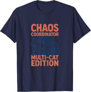 Chaos Coordinator Foster Fail Cat Mom T-Shirt - T-Shirt | Navy