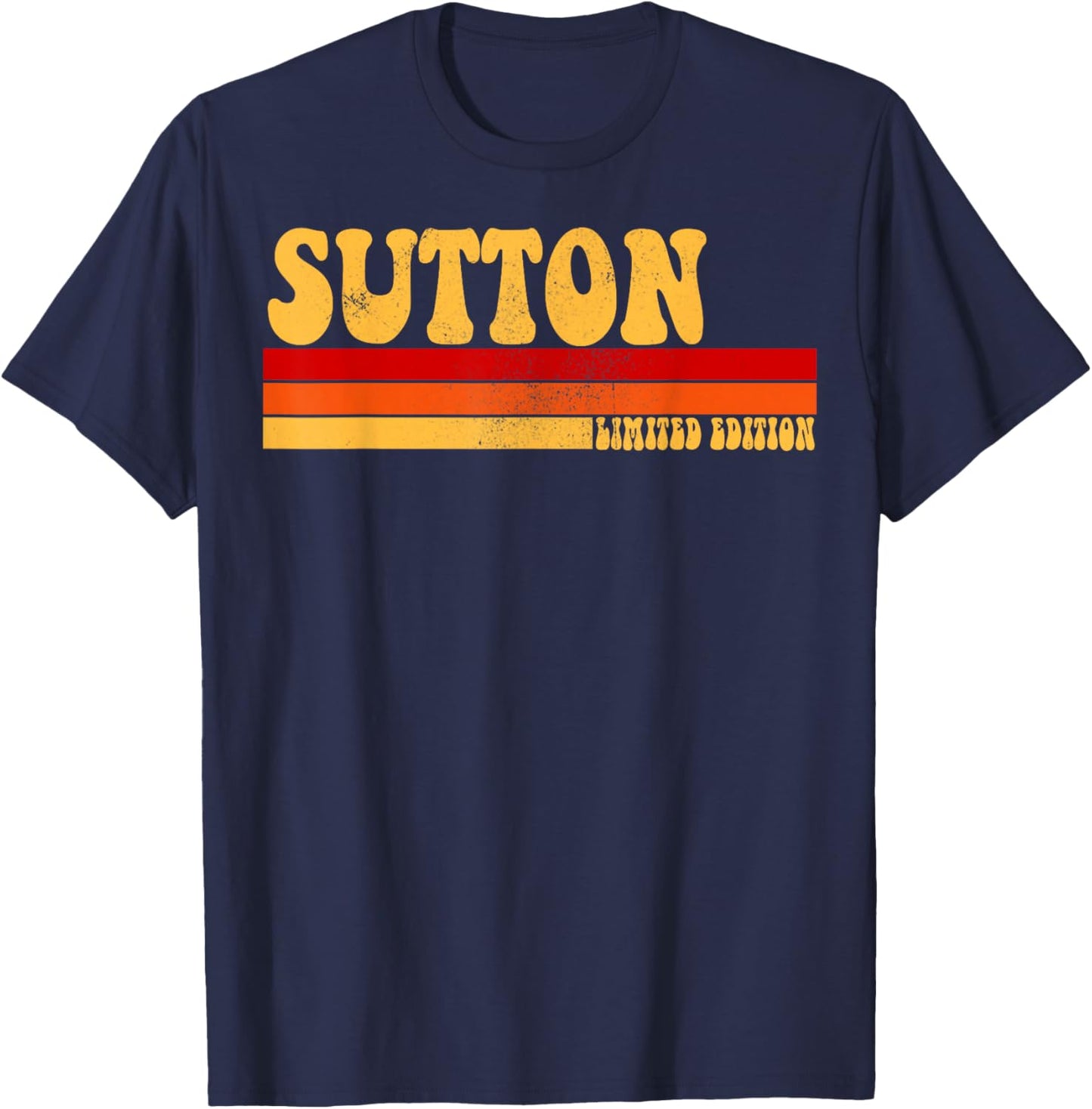 SUTTON Name Personalized Idea Men Retro Vintage SUTTON T-Shirt - T-Shirt | Navy