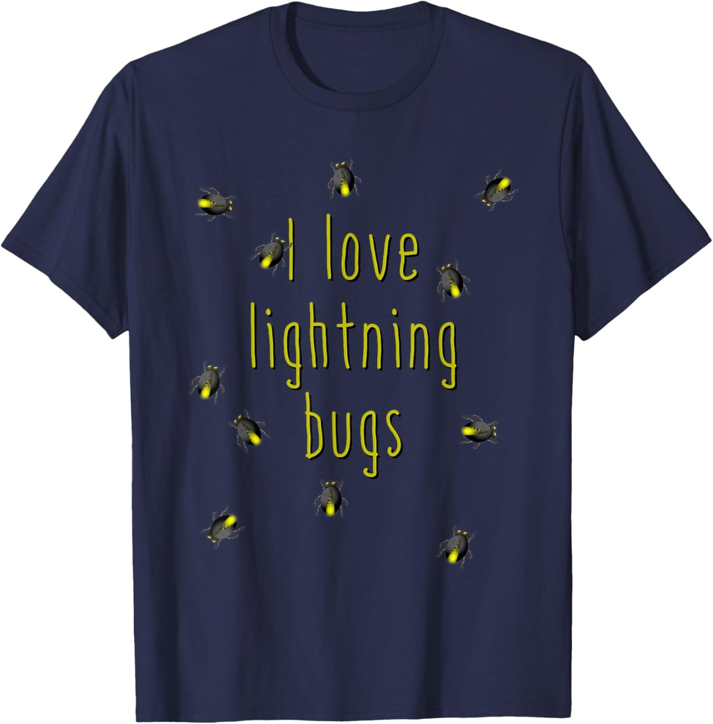 I Love Lightning Bugs T-Shirt - T-Shirt | Navy
