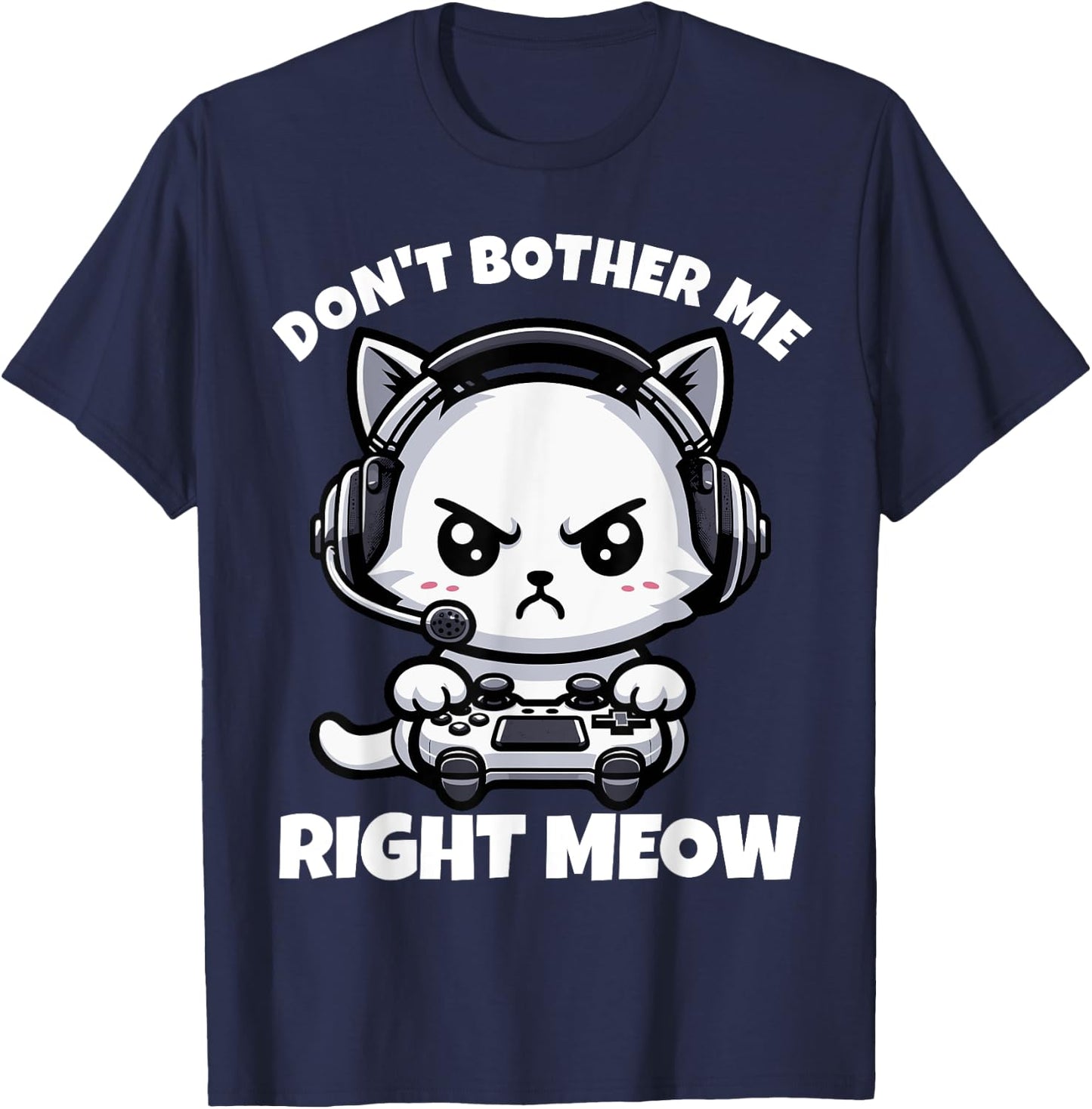 Funny Video Gamer, Cat Gaming , Boys Kids, Video Game T-Shirt - T-Shirt | Navy