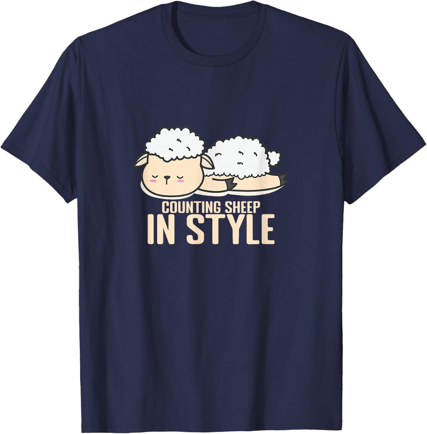 Counting Sheep in Style Pajamas Pyjamas T-Shirt - T-Shirt | Navy