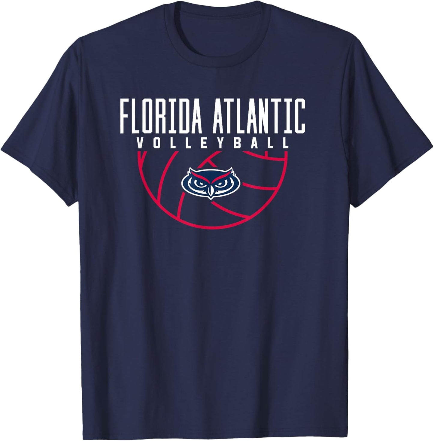 Florida Atlantic University FAU Owls Volleyball T-Shirt - T-Shirt | Navy