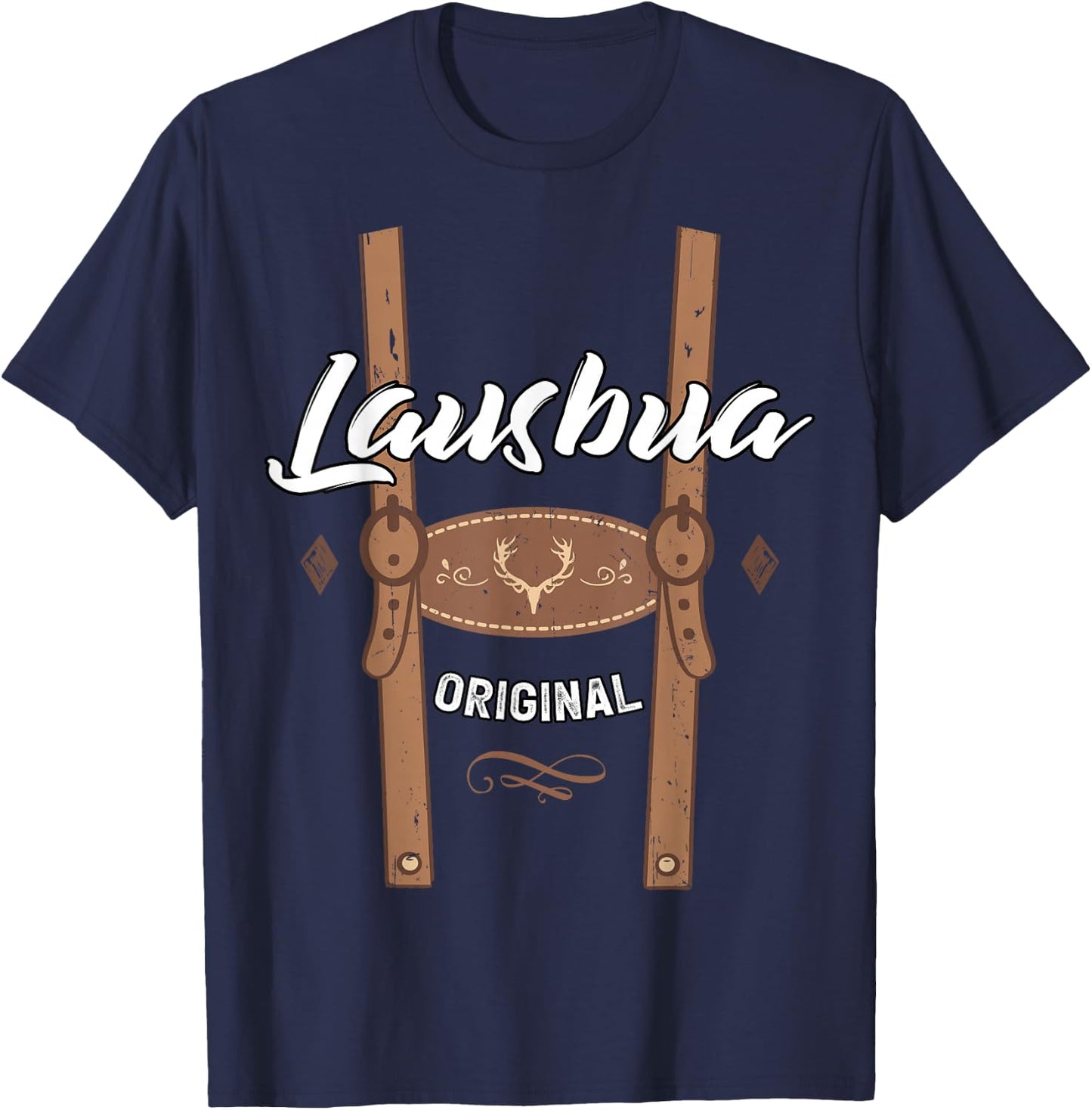 Lausbua Children's Costume for Boys, black T-Shirt - T-Shirt | Navy