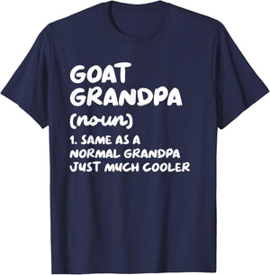 Goat Grandpa Definition Funny T-Shirt - T-Shirt | Navy