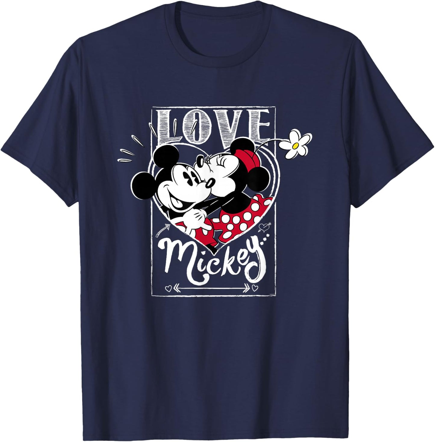 Disney Mickey & Minnie Mouse Love Mickey… Valentine’s Day T-Shirt - T-Shirt | Navy