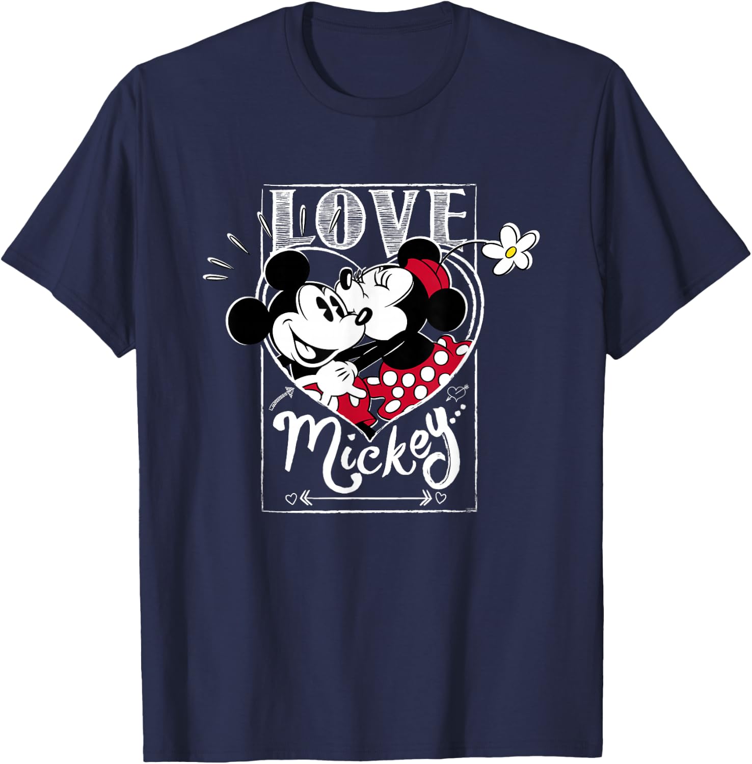 Disney Mickey & Minnie Mouse Love Mickey… Valentine’s Day T-Shirt - T-Shirt | Navy