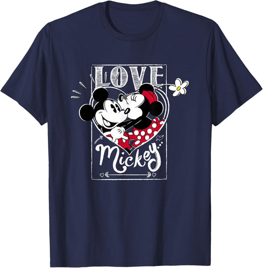 Disney Mickey & Minnie Mouse Love Mickey… Valentine’s Day T-Shirt - T-Shirt | Navy