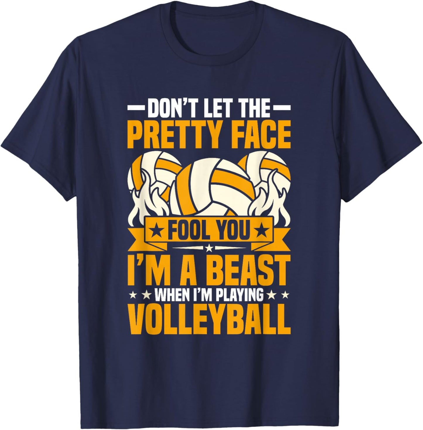 Volleyball shirt Men Women Volleyball Lover Player Teen Girl T-Shirt - T-Shirt | Navy