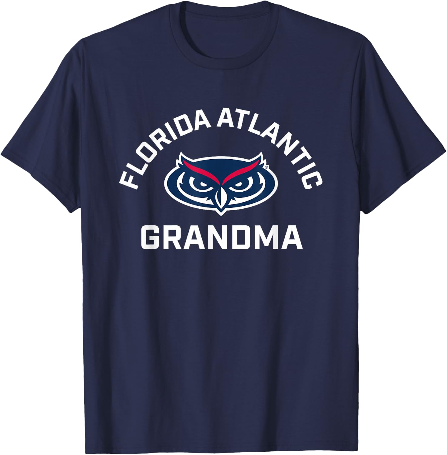 Florida Atlantic University FAU Owls Arched Grandma T-Shirt - T-Shirt | Navy