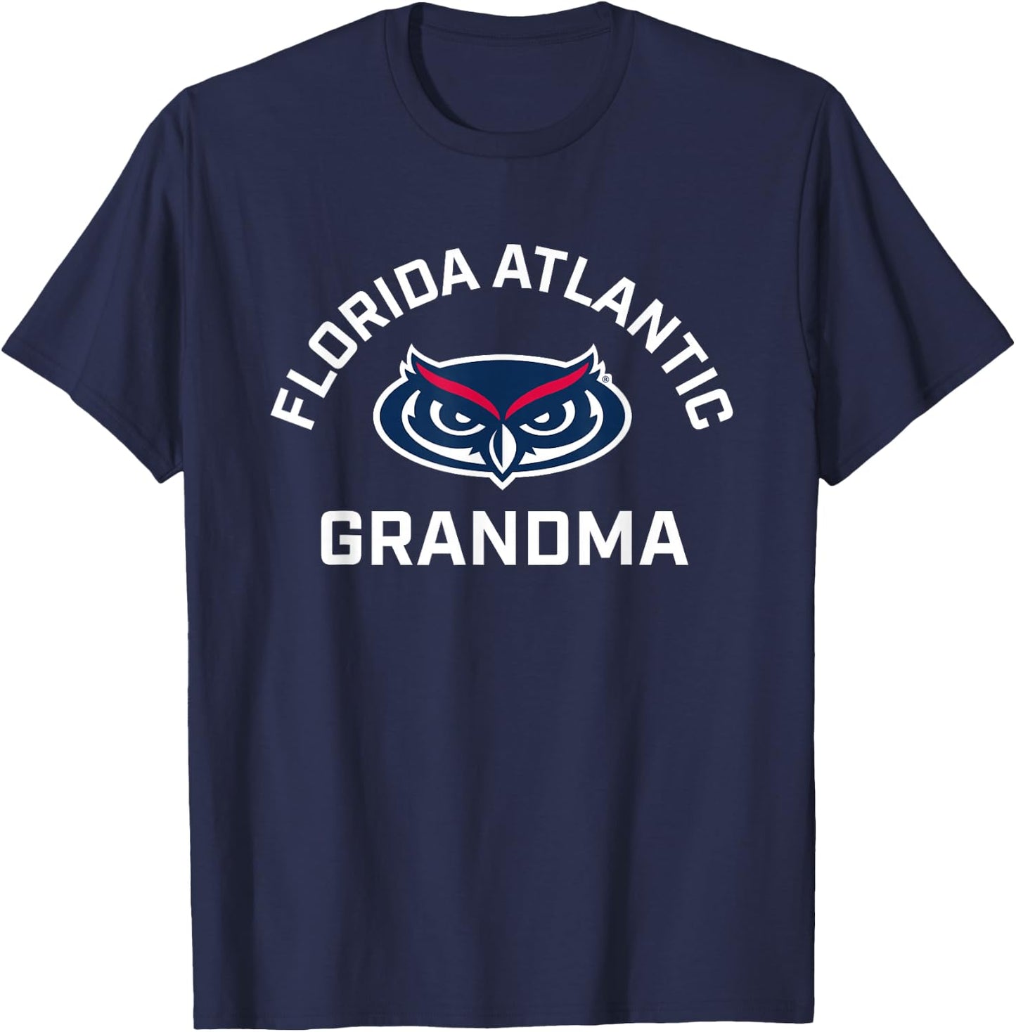 Florida Atlantic University FAU Owls Arched Grandma T-Shirt - T-Shirt | Navy